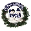 Toronto Maple Leafs 22" Snowman Christmas Wreath - NHL Hockey