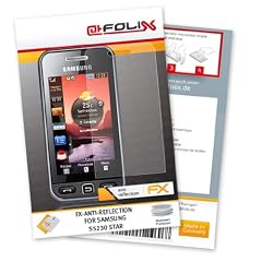 FoliX FX-Antireflex Displayschutzfolie f�r Samsung S5230 Star / S-5230 - Displayschutz antireflektierend