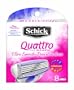Schick Quattro for Women Refill Cartridges, 8 Cartridges