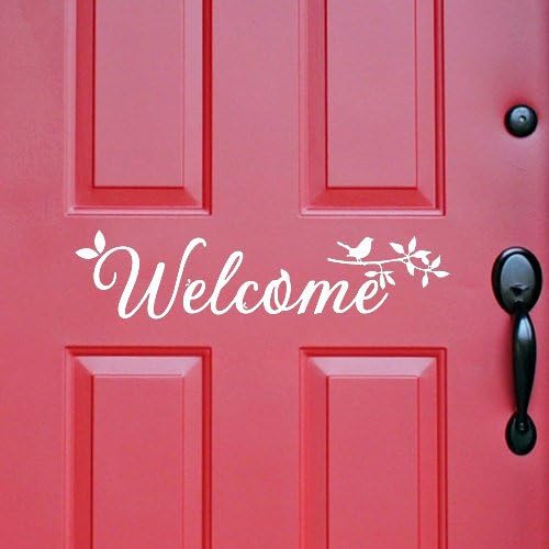 Welcome-welcome Font Door Decal-vinyl Tree Branch with Welcome Sign Door Sticker