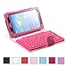NEWSTYLE Detachable Wireless Bluetooth Keyboard & Protective Case For Samsung Galaxy Tab 3 7 inch Tablet P3200 P3210 T210 T211 (Rose)