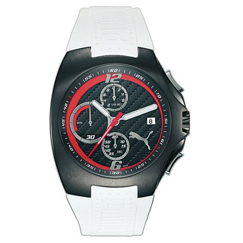 Puma Mens Gear Chronograph White Rubber Watch #PU130F5A0213.933
