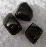 3 Jet Tumbled Stones Gemstones Crystals Healing Rocks Wiccan Supplies