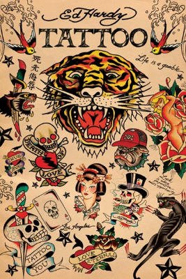 (24x36) Ed Hardy (Tiger Tattoo) Art Poster Print