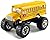 12 pcs in Box: 5" Die Cast Monster Wheel School Bus, Pull Back Action (Yellow)