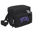 TCU Logo Lunch Box Cooler Bag Insulated Texas Christian University - Top Quality Unique Lunchbox or Sophisticated Black Travel Bag - OFFICIAL NCAA COLLEGE LOGO Merchandise