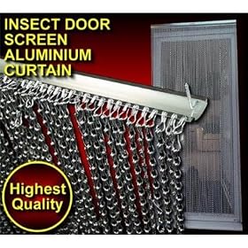 HOMEFRONT PROFESSIONAL QUALITY ALUMINIUM INSECT DOOR SCREEN CURTAIN CHAIN