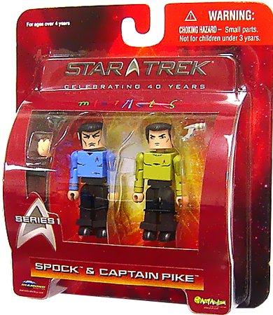Star Trek The Original Series Diamond Select Toys Minimates Series 1 2-Pack Spock & Captain Pike