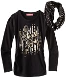Southpole - Kids Girls 7-16 Twofer Gold Foil Head Band Logo Long Sleeve Tee