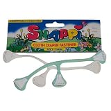 Snappi Cloth Diaper Fasteners - Toddler Size 2 - Pack of 2 (Mint Green, White)
