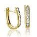 10k Yellow Gold Diamond Hoop Huggies Earrings (H-I, SI- I, 0.25 carat)