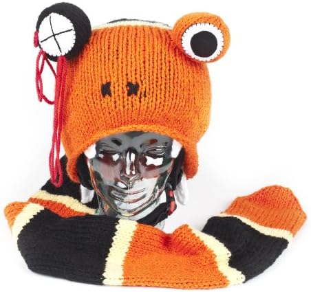 Froggu and Friends PATRICK THE SNAKE Hand Knitted Snowboarding Helmet Cover/ Hat / Beanie (Ski / motorcycle /bicycle / skateboarding / extreme sports helmet)