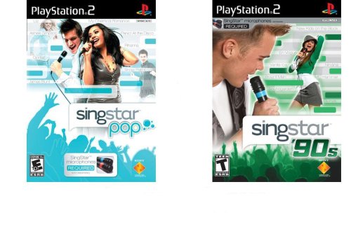 Playstation 2 Singstar Pop & Singstar 90's Game Bundle Ps2