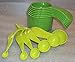 Tupperware Measuring Cup and Spoon Set. Green