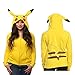 Pokemon Go Pikachu Cosplay Hoodie Jacket for Halloween Party S-XL