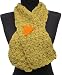 Handmade Cotton Short Scarf/neckwarmer in Vintage Mustard - One-of-a-kind (Crocheted Entirely By Hand)