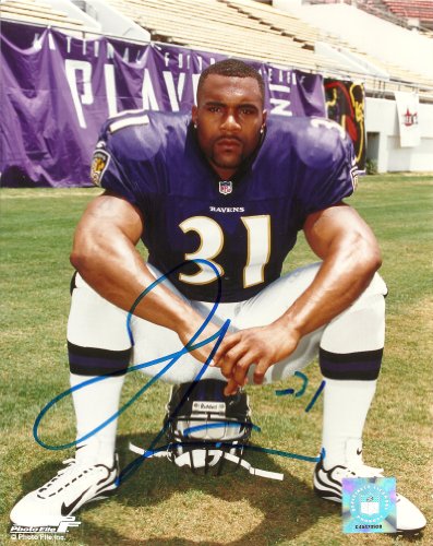 JAMAL LEWIS,BALTIMORE RAVENS,TENNESSEE,VOLS,SIGNED,AUTOGRAPHED,8X10 PHOTO,COA, RARE HARD PHOTO TO FIND