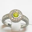 14K White Gold Yellow and White Diamond Ring