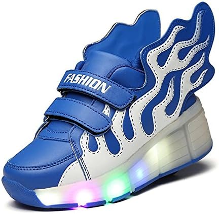 Reinhar Prevailing Children Boys Girls LED fill light sports shoes sneakers student wings dance shoes flash RedUS 6M---220mm