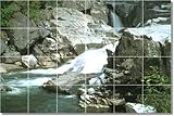 Waterfalls Photo Wall Tile Mural 7. 17x25.5 inches using (24) 4.25x4.25 ceramic tiles.