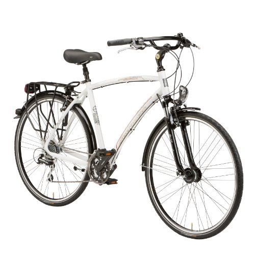 Ruhrwerk Herren Fahrrad Trekking Alu Gaza 24-Gang Shimano Acera Kettenschaltung, gefedert mit Nabendynamo, tokio-white, Rahmenh&ouml;he: 53 cm, Reifeng ...