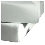 Produkt-Bild: fleuresse 1212 Fb. 978 Jerseyspannlaken 120 x 200 cm silber