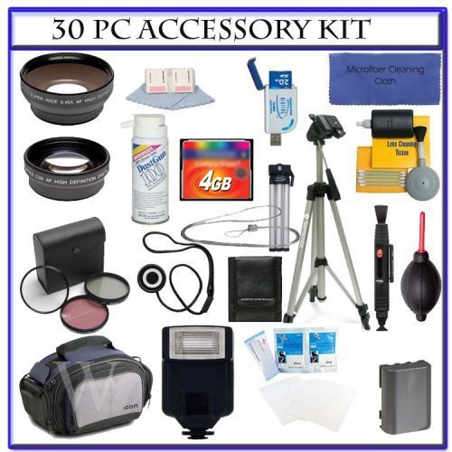 30 PC Ultimate Super Savings Deluxe Willoughby's Accessory Kit Included Flash Lenses Filters Accessories. For The Canon 50D 40D 30D 20D Digital SLR Cameras Which Have Any Of These 18-55mm 70-300mm Canon Lenses
