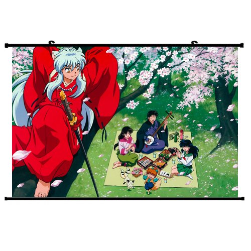 1 X Inuyasha Anime Wall Scroll Poster (24''*16'') Support Customized