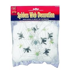 Spinnennetz mit 6 Spinnen Spinne Netz Scherzartikel Hallowenn Deko Halloweendeko