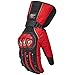 ILM Alloy Steel Motorcycle Riding Gloves Warm Waterproof Windproof for Winter Use (XXL, RED(WINTER))