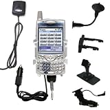 Car / Auto Multi Adapter Mount Holder GPS Navigation Kit for the T-Mobile Treo 650 with built in charger - Gomadic Brand