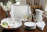 Casafina Arabesque Large Square Tray White
