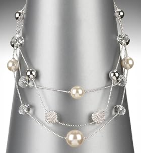 Faux Pearl Snail Necklace