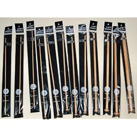 U-nitt 13 inch bamboo tunisian afghan crochet hooks 12 hook sz: D-P patina