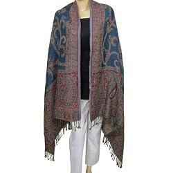 Evening Shawl Jamawar Wool Outerwear 80 x 40 inches