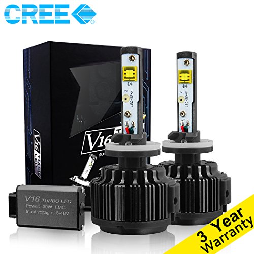 CougarMotor LED Headlight Bulbs Conversion Kit – 880 881 (893, 899) -7,200Lm 60W 6000K Cool White CREE – 3 Yr Warranty