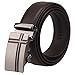 Fanshimite Men's Leather Belt Sliding Buckle Ratchet Belt -Black/Brown（A06/08/10）