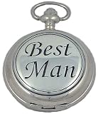 A E Williams 4861 Best Man mens quartz pocket watch with chain