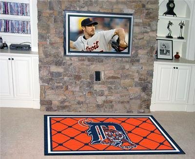 Detroit Tigers 4 Foot x 6 Foot Rug