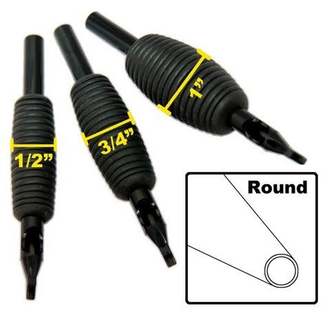 15 Pack / 5 Round (5r) Tip 1 Disposable Tubes / Rubber Grip /