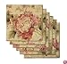 Rose Tree Peony Table Linens Set Of 6 Napkins, Sun
