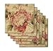 Kitchen & Housewares : Rose Tree Peony Table Linens Set Of 6 Napkins, Sun