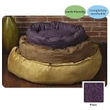 Big Shrimpy Nest Dog Bed - SMALL (26x28) Faux Suede/Plum