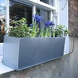 Review The Urban Garden  / zinc window box with aluminium look finish - 70cm L