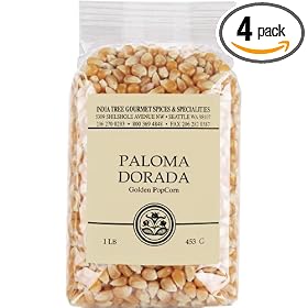 India Tree Paloma Dorada (Golden) PopCorn, 16-Ounce Packages (Pack of 4)