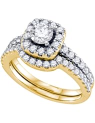 1.36CT-DIA 0.50CT-CRD BRIDAL SET