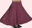 BEADED MAROON BOLLYWOOD BOHO BELLY DANCE FULL SKIRT 32"