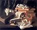 Kitty Cat Kittens Book Ink Pot Animal Picture Art Print