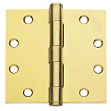 Global CP4040-US4-M Commercial Grade, Full Mortise Plain Bearing Hinge 2-Pack, Satin Brass