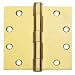 Tools & Hardware : Global CP4040-US4-M Commercial Grade, Full Mortise Plain Bearing Hinge 2-Pack, Satin Brass
